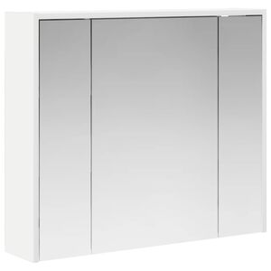 vidaXL Dulap cu oglindă pentru baie Alb 73,5 x 16 x 62,5 cm