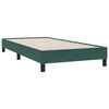 vidaXL Pat box spring cu saltea, verde &icirc;nchis, 90x210 cm, catifea