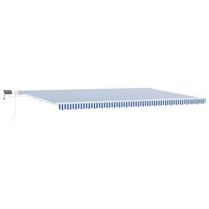 vidaXL Cortina Retractabilă Manual Albastru și Alb 600 &times; 300 cm
