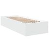 vidaXL Cadru de pat, alb, 90x190 cm, lemn prelucrat