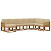 vidaXL Set de canapele de exterior cu pernă 8 pcs Natural și Bej