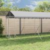 vidaXL Padoc exterior cu acoperiș argintiu 2x10x2,5 m oțel galvanizat