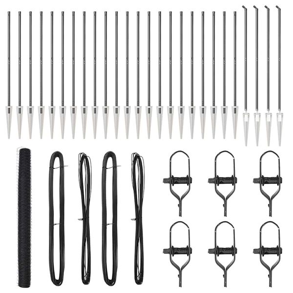 vidaXL St&acirc;lp de gard. Gri 50 x 1,6 m (plasă de 36 mm) Oțel și PVC