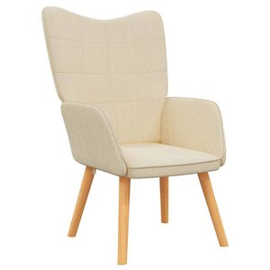 vidaXL Scaun de relaxare, crem, material textil