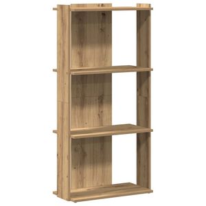 vidaXL Bibliotecă 3 etaje stejar artizanal 60x30x120 cm lemn prelucrat
