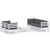 vidaXL Set mobilier grădină cu perne antracit, 6 piese, lemn masiv pin