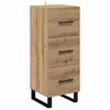 vidaXL Bufet Stejar Artizanal 34,5 x 34 x 90 cm