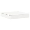 vidaXL Groapă de nisip cu capac, alb, 111x111x19,5 cm, lemn masiv pin