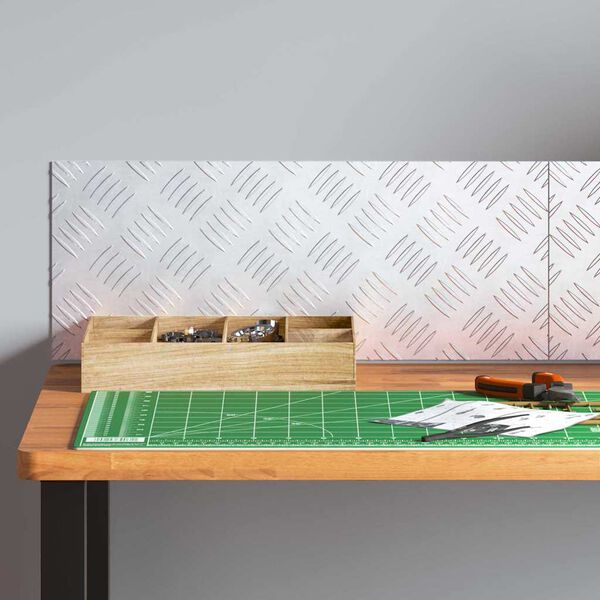 vidaXL Trepte Dreptunghiular 2 pcs Argintiu 50 x 20 cm Aluminiu