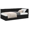 vidaXL Cadru de pat colțar cu saltea 2 buc. Negru 80 x 200 cm Catifea