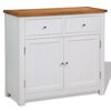 vidaXL Dulap, 90x33,5x83 cm, lemn masiv de stejar