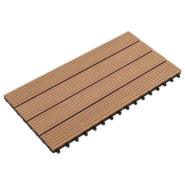 vidaXL Plăci pentru Deck 6 pcs Maro 60 x 30 cm Lemn compozit