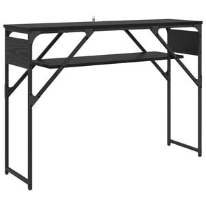 vidaXL MasaConsole Stejar Negru Lemn prelucrat 105x30x75cm