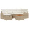 vidaXL Set de canapele pentru grădină 7 buc. Bej Rattan poli