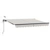 vidaXL Copertină retractabilă Gri deschis și alb. 500 &times; 350 cm