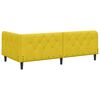 vidaXL Cadru de pat colțar cu headboard Galben 90 x 200 cm Catifea