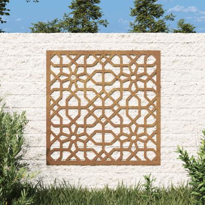 vidaXL Decor perete de grădină 55x55 cm, design maur, oțel Corten