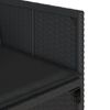 vidaXL Set mobilier de grădină cu perne, 17 piese, negru, poliratan