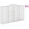 vidaXL Coșuri gabion arcuite 11 buc, 300x50x180/200 cm fier galvanizat