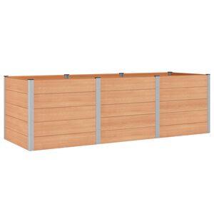 vidaXL Strat &icirc;nălțat de grădină Maro 300 x 100 x 91 cm WPC și Aluminiu