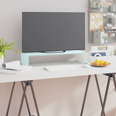 vidaXL Stativ TV/Suport monitor, sticlă, verde, 60 x 25 x 11 cm