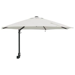 vidaXL Parasol de Grădină Nisipiu 248 x 248 x 148 cm Poliester și oțel