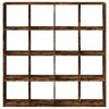 vidaXL Bibliotecă, stejar fumuriu, 137,5x29x137,5 cm, lemn prelucrat