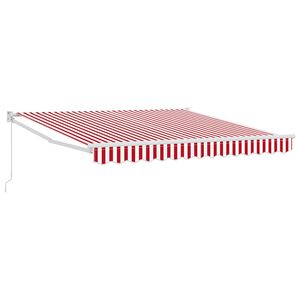 vidaXL Cortina Retractabilă Manual Roșu și Alb 300 x 250 cm
