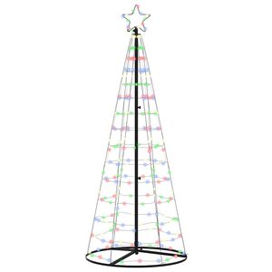 vidaXL Brad de Crăciun LED EKENAS 250 cm 390 LED-uri Multicolor Oțel