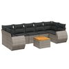 vidaXL Set canapele de grădină cu perne, 8 piese, gri, poliratan