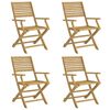 vidaXL Scaune pliabile 4 buc 54,5x61,5x86,5 cm Lemn masiv de salc&acirc;m