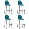 vidaXL Scaune de bar, 4 buc., turcoaz, plastic