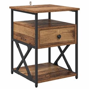 vidaXL Dulap de noapte Lemn vechi 40 x 42 x 55 cm Lemn prelucrat