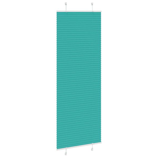 vidaXL Jaluză plisată verde petrol 70x200 cm Lățime țesătură 69,4 cm