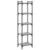 vidaXL Bibliotecă cu 5 niveluri gri sonoma 40x30x154 cm lemn prelucrat