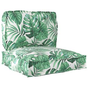vidaXL Set de perne pentru palet Material Oxford Model Frunză Verde