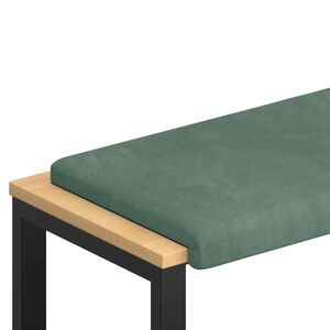 vidaXL Perna pentru bancă Catifea Verde Mării Ad&acirc;ncime 35 cm