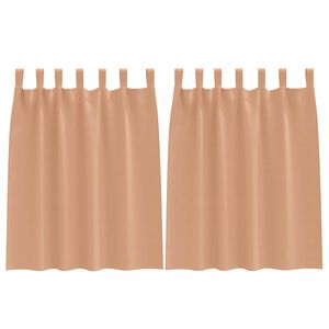 vidaXL Perdele Opaque cu Inel 2 buc. Maro deschis 140 x 140 cm