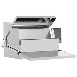 vidaXL Hrănitor cu pedale pentru pui Argintiu 50 x 40 x 29 cm 2 kg