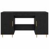 vidaXL Birou cu raft Stejar negru 140 x 50 x 75 cm Lemn compozit