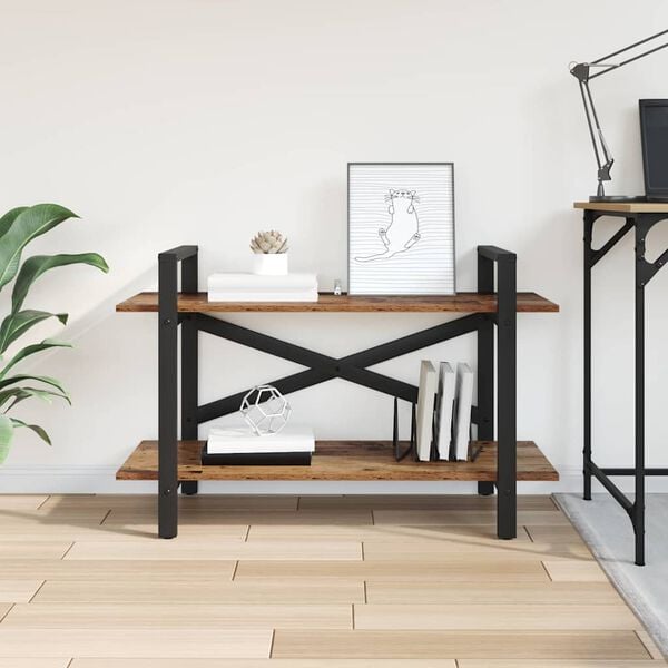 vidaXL Raft pentru cărți Lemn Vechi 100 x 33,5 x 64 cm Lemn compozit