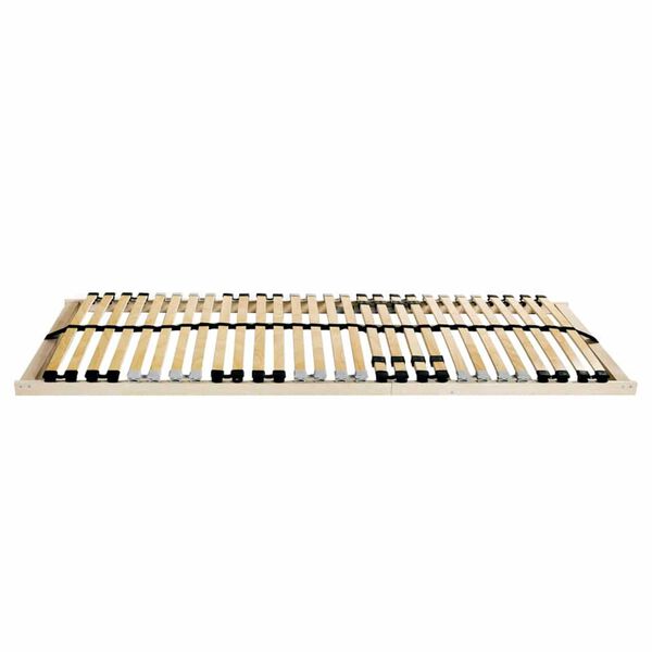 vidaXL Bază cu lamele Maro 140 x 190 cm Lemn de fag masiv