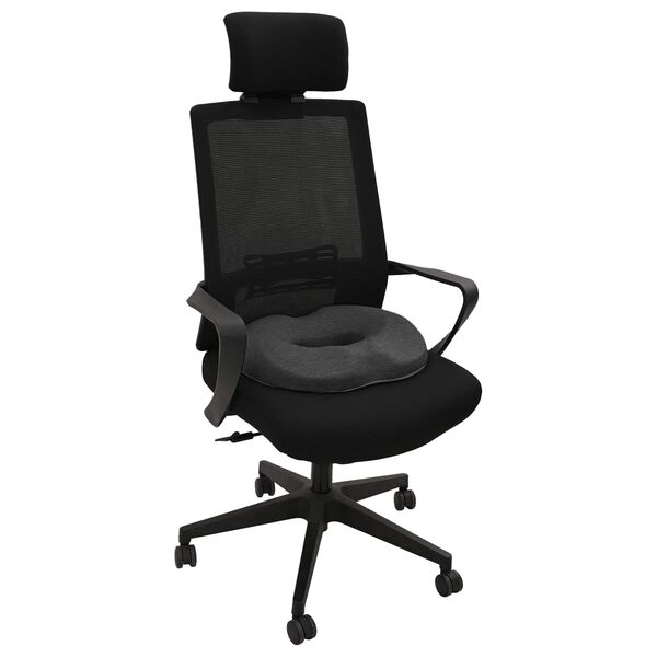 vidaXL Pernă pentru șezut Gri &icirc;nchis 42 x 36,5 x 8 cm Spumă cu Memorie