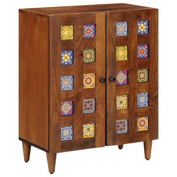 vidaXL Bufet 3 pcs castan Lemn de mango solid