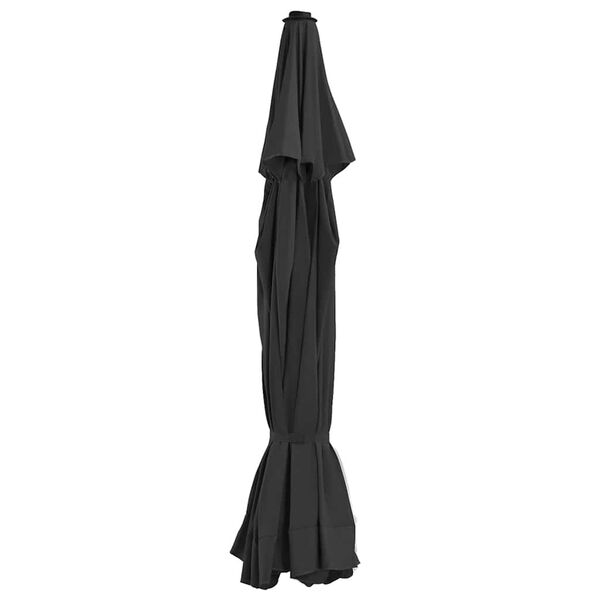vidaXL P&acirc;nză de schimb umbrelă de soare de exterior negru 515 cm