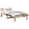vidaXL Cadru de pat cu headboard natural 75 x 190 cm Lemn de pin masiv