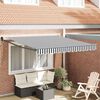 vidaXL Copertină retractabilă antracit/alb, 3x2,5 m, textil/aluminiu