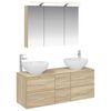 vidaXL Set de mobilier pentru baie 4 pcs Stejar Sonoma