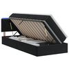 vidaXL Pat cu LED și saltea Negru 100 x 200 cm Catifea