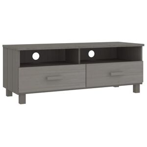 vidaXL Dulap TV &bdquo;HAMAR&rdquo;, gri deschis, 106x40x40 cm, lemn masiv de pin